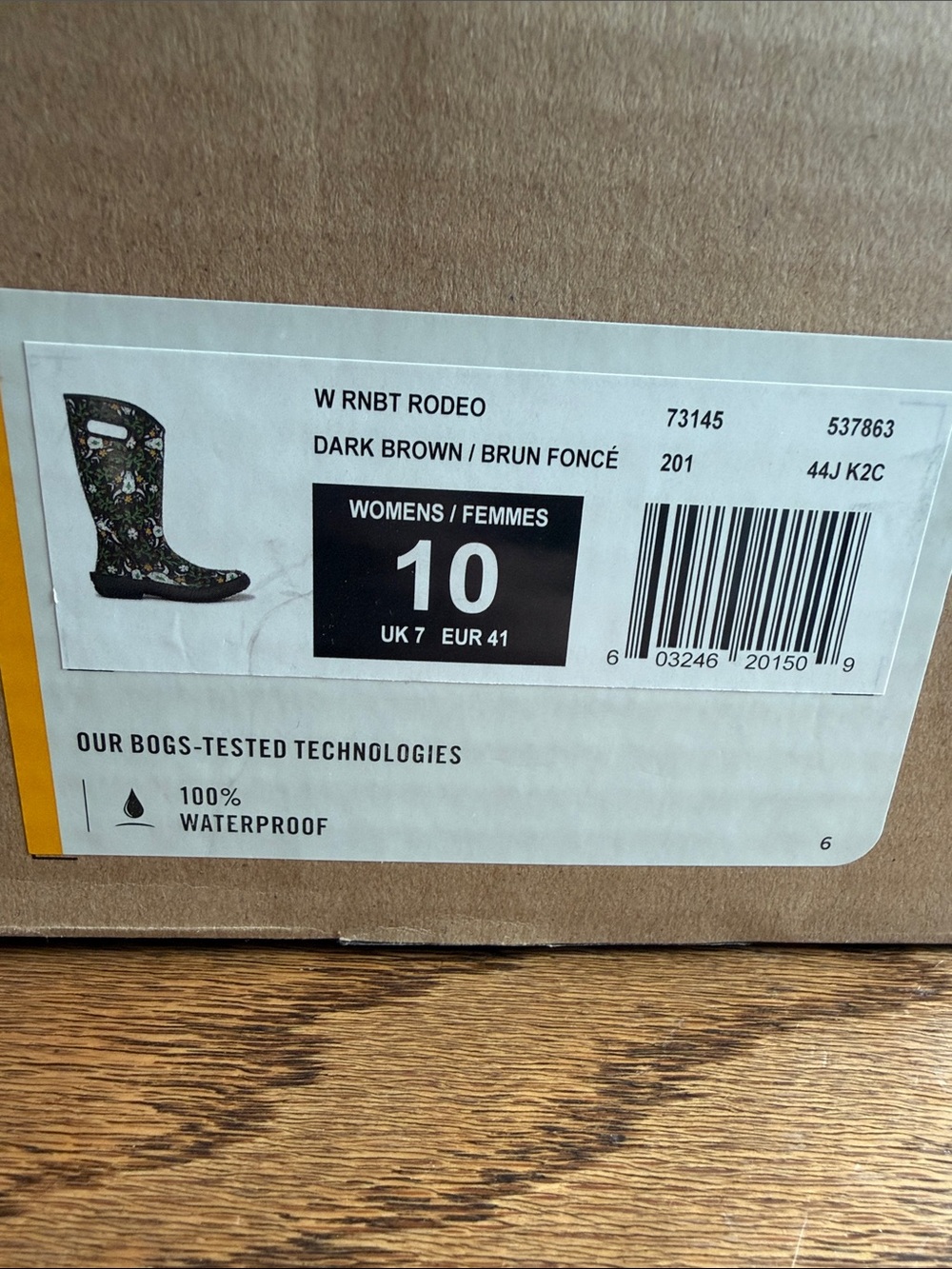 Bogs Women's Black Floral Skull Print Rain Boots - Picture 5 of 5